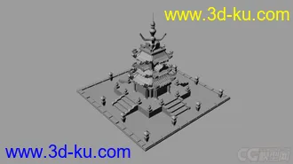 3D打印模型Q版建筑的图片