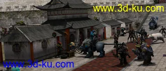 3D打印模型京华城，已经完成了，有人物的图片