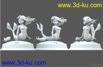 3D打印模型卡通美人鱼的图片