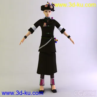 阿昌族女士服装 模型少数民族模型的图片