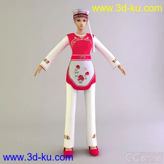 白族女士服饰二模型的图片