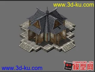 3D打印模型游戏场景 亭   请支持的图片