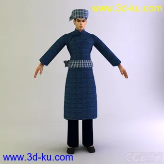 布依族男士服装 少数民族模型的图片