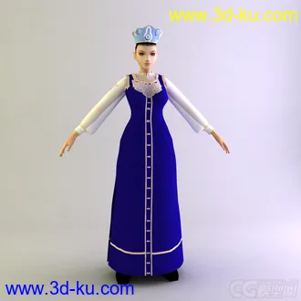 俄罗斯族女士服装 少数民族模型的图片