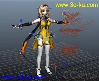 绑定非常到位的美女模型，可拖衣~的图片