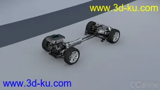3D打印模型奥迪Q7+内饰+悬挂+发动机的图片