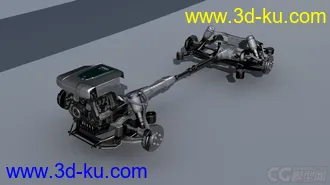 3D打印模型奥迪Q7+内饰+悬挂+发动机的图片