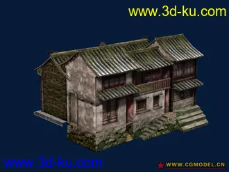 3D打印模型游戏场景 小镇的图片