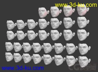 3D打印模型男性面部合集的图片