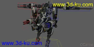 3D打印模型Hekaton Robot Vehicle Maya Rig full textured的图片