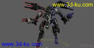 3D打印模型Hekaton Robot Vehicle Maya Rig full textured的图片