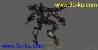3D打印模型Hekaton Robot Vehicle Maya Rig full textured的图片