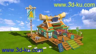 3D打印模型习作Q版房屋的图片