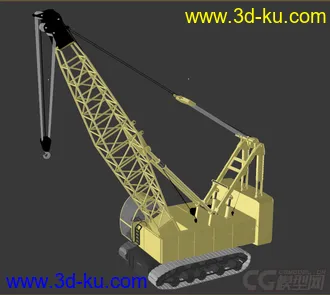 3D打印模型履带式起重机的图片