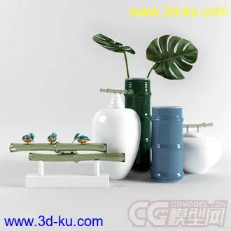 3D打印模型竹节花瓶组合2的图片