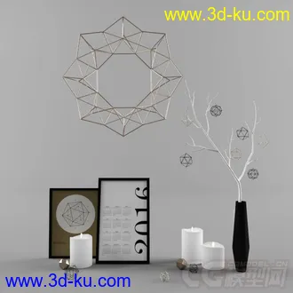 3D打印模型现代简约花瓶相框工艺品的图片
