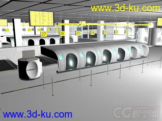 3D打印模型机场检票大厅的图片