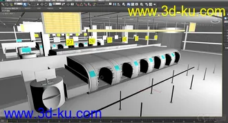 3D打印模型机场检票大厅的图片