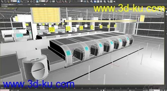 3D打印模型机场检票大厅的图片
