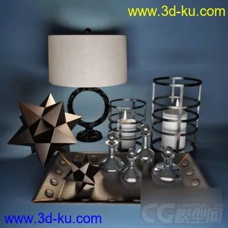3D打印模型现代装饰玻璃瓶的图片