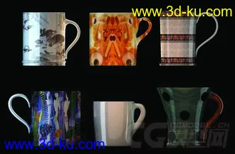 3D打印模型杯子组合的图片