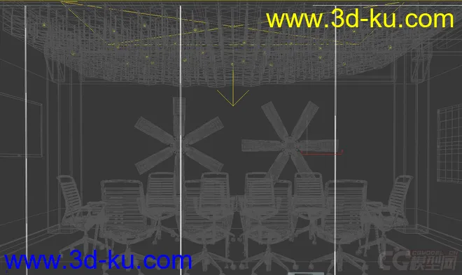 漂亮的艺术办公室，干净整洁的工作室，室内桌椅模型的图片2