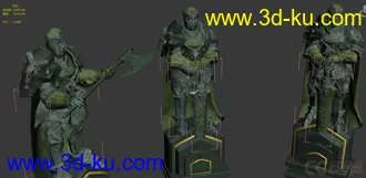 3D打印模型三武神的图片