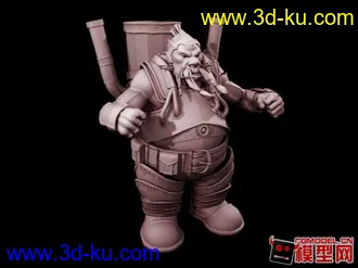 3D打印模型一年前做的一个胖子，请大家多多指点的图片