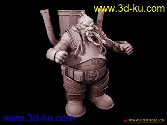 3D打印模型一年前做的一个胖子，请大家多多指点的图片