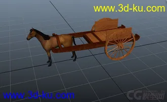 3D打印模型马、马车的图片