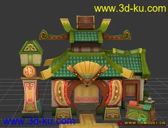 3D打印模型古代卡通房子的图片