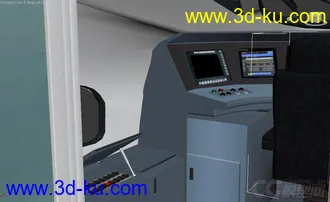 高仿铁路局动车crh5列车模型，带动画材质的图片