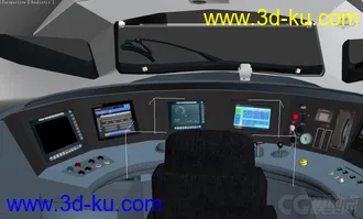 高仿铁路局动车crh5列车模型，带动画材质的图片