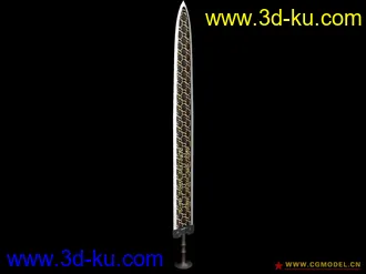 3D打印模型自己做的一把古剑的图片