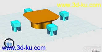 3D打印模型3D餐桌的图片