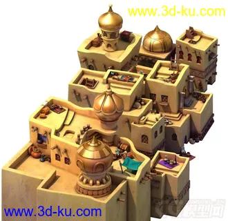 3D打印模型沙漠建筑的图片