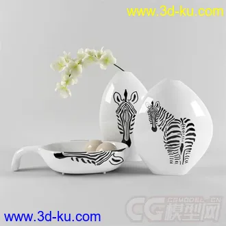 3D打印模型斑马花纹瓷瓶的图片