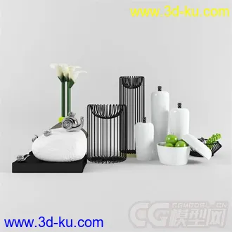 3D打印模型简约装饰品组合的图片