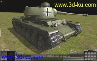 3D打印模型德军缴获版的kv-1b重型坦克（ojb+Mod）的图片