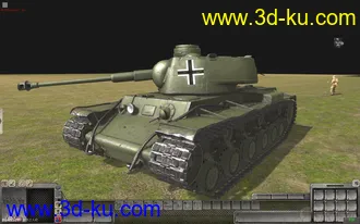 3D打印模型德军缴获版的kv-1b重型坦克（ojb+Mod）的图片