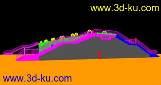 3D打印模型桥 写实桥 人行天桥的图片