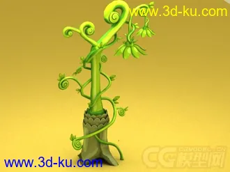 3D打印模型公司项目，Q版风格藤树的图片