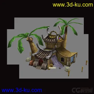 3D打印模型海边小屋的图片