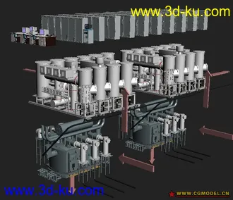 3D打印模型变电站组件的图片