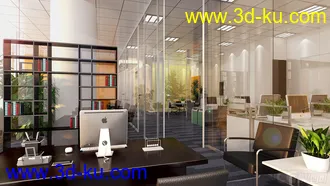 3D打印模型办公室场景，可以做动画的的图片