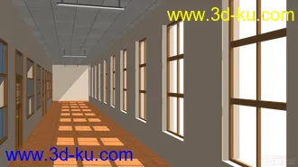 学校走廊模型的图片