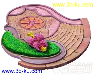 3D打印模型花台的图片