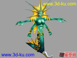 3D打印模型海蛇女...已经蒙皮!的图片