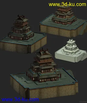 3D打印模型古代府邸的图片