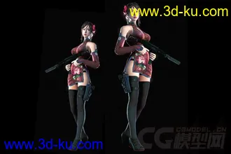 3D打印模型SF2 女角色 红莲的图片